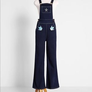 NWT Collectif for Modcloth denim overalls sz 6 SOLD OUT